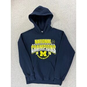 Michigan Wolverines National Champs Screened Campus Sweatshirt (Men's Small)